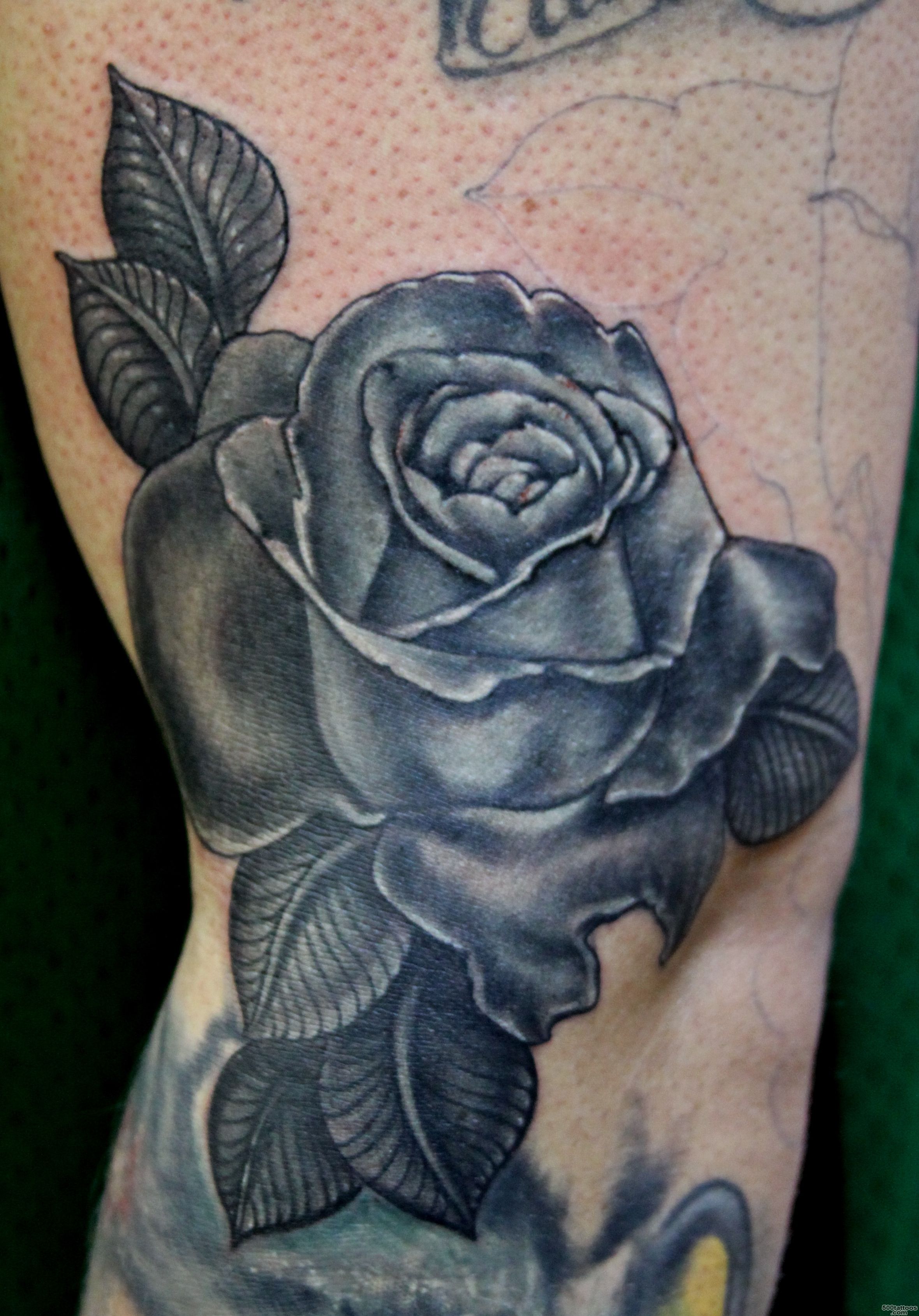 30 Black Rose Tattoo Designs, Images And Picture Ideas_18