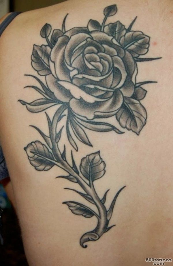 40+ Most Beautiful Black Rose Tattoo Images_26