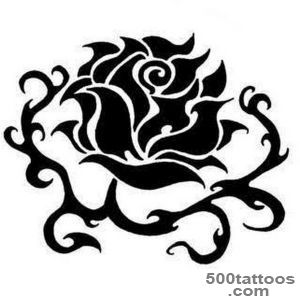 Black rose tattoo design, idea, image