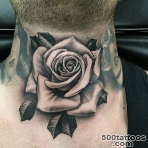 black rose tattoo neck  Fash Circle_13