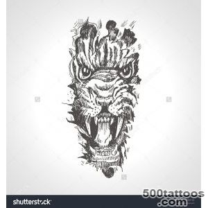Tiger-Anger-Black-Tattoo-Vector-Illustration-Of-A-Snarling-Tiger-_37jpg