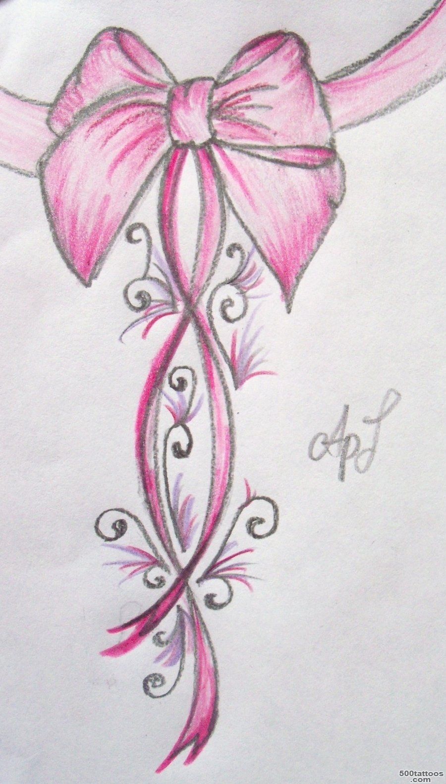 DeviantArt More Like Pink Bow Tattoo ....New by Cupcake Lakai_18