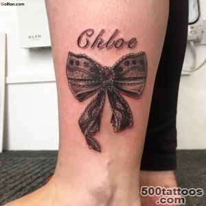 30+ Exclusive Bow Ankle Tattoo Designs – Small Bow Tattoos Ideas _41