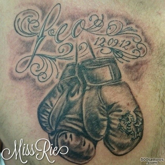 Miss Rie • Boxing gloves on the chest #tattoo #tattoos..._29
