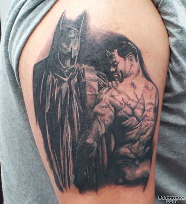 Scarred Brutal Batman Tattoo Based On Painting   Geekologie_20