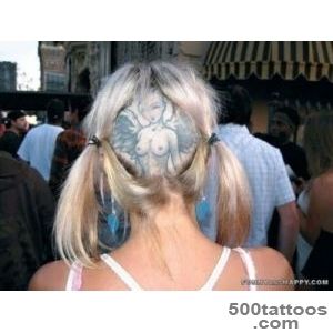 Brutal tattoos on the head  Funny images_18