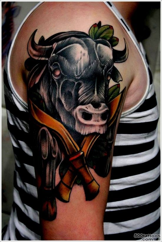 30 Dandy Bull Tattoo Designs_16