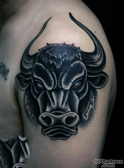 70 Bull Tattoos For Men   Eight Seconds Of 2,000 Pound Furry_1