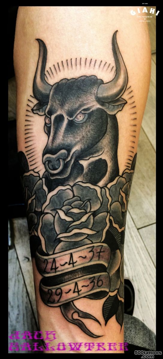 Black Work Bull tattoo by Jack Gallowtree  Best Tattoo Ideas Gallery_41