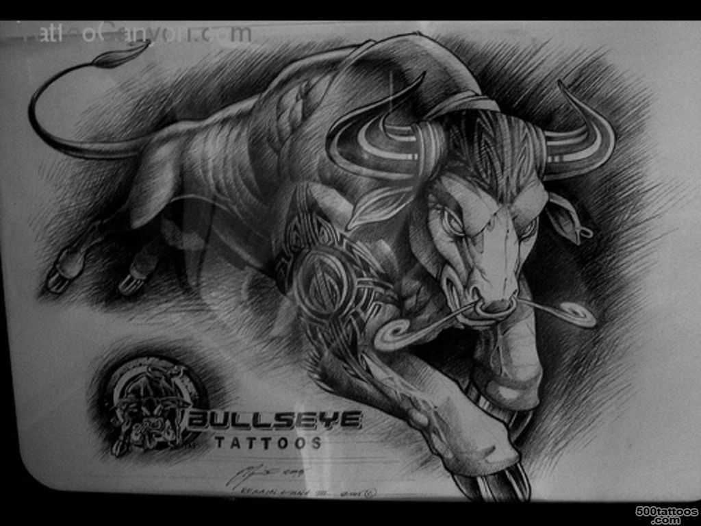 Bull Tattoo A Masculine Symbol  Fresh 2016 Tattoos Ideas_35