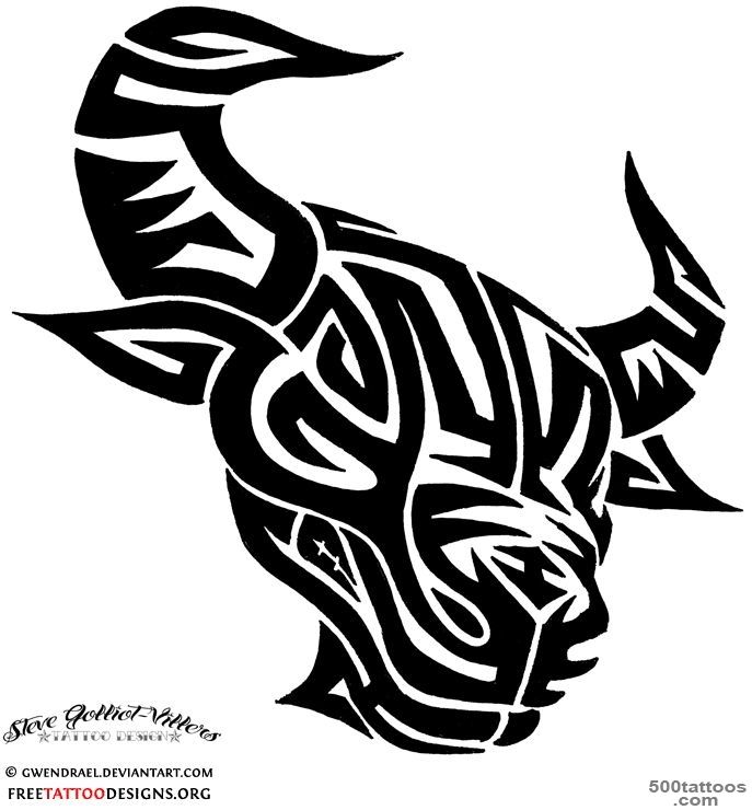 Tribal bull tattoo design  Ink#39d  Pinterest  Bull Tattoos ..._32