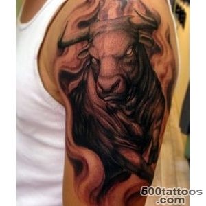 70 Bull Tattoos For Men   Eight Seconds Of 2,000 Pound Furry_3