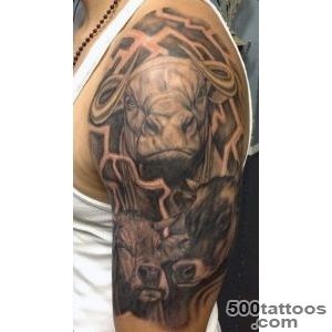 70 Bull Tattoos For Men   Eight Seconds Of 2,000 Pound Furry_20