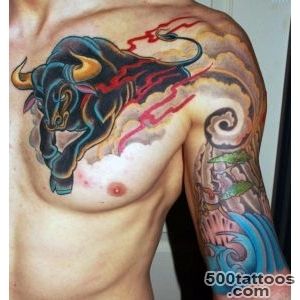 70 Bull Tattoos For Men   Eight Seconds Of 2,000 Pound Furry_31