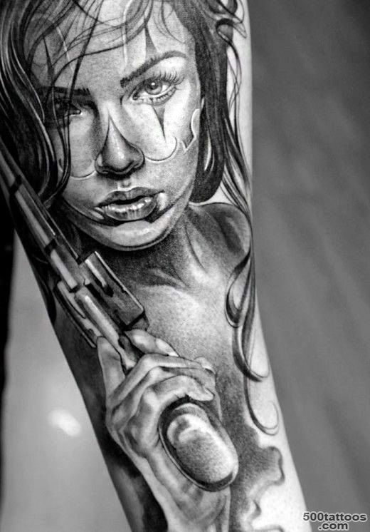 50 Gun Tattoos For Men   Explosive Bullet Design Ideas_21