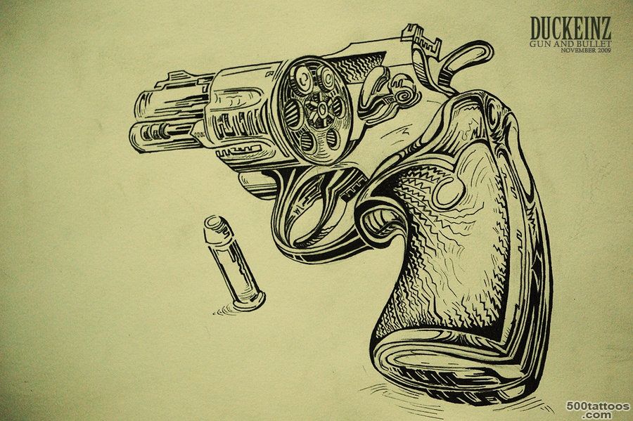 Pin Gun And Bullet Tattoo Design Ideas From Art on Pinterest_9