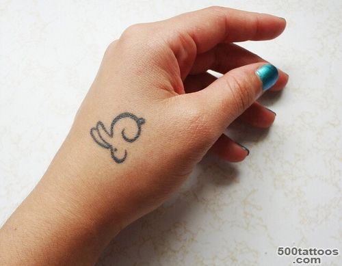 Adorable little bunny tattoo by Cora Ella  We Heart It_3