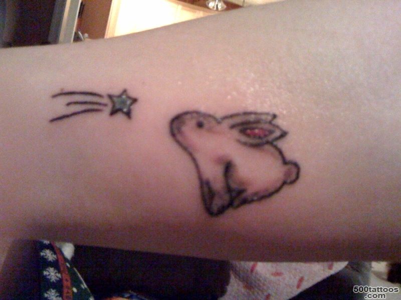My new tattoo. Bunny silhouette.  Inspiration...  Pinterest ..._28
