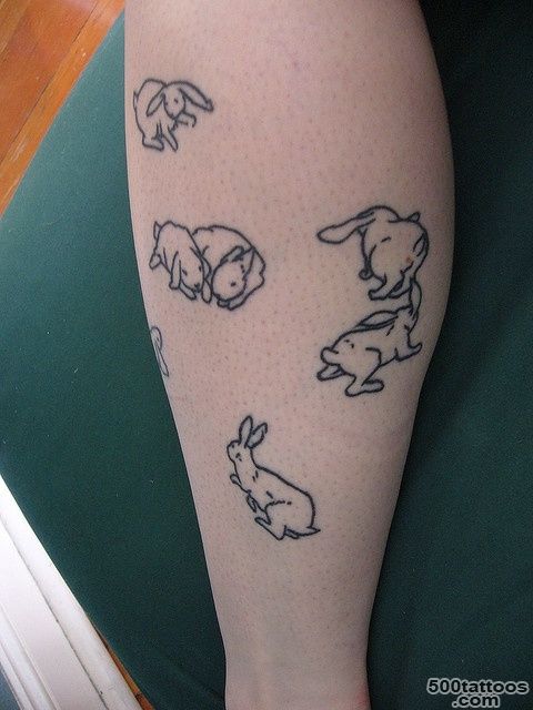 Pin Rabbits Tattoo Arm Bunnies Water Color Tattoos on Pinterest_45