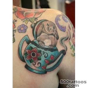Bunny in a teacup!  Tattoo  Pinterest  Bunny Tattoos, Bunnies _35