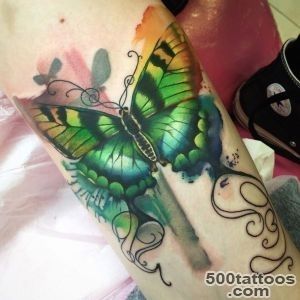 Green Butterfly Tattoo  Best tattoo ideas amp designs_37