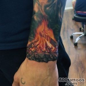 Top 60 Best Flame Tattoos For Men   Inferno Of Designs_34