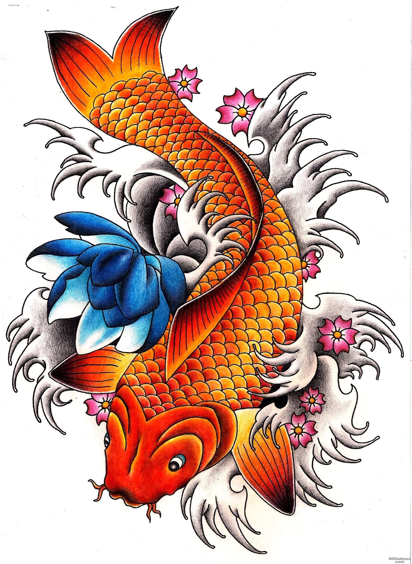 30 Koi Fish Tattoo Designs with Meanings_1