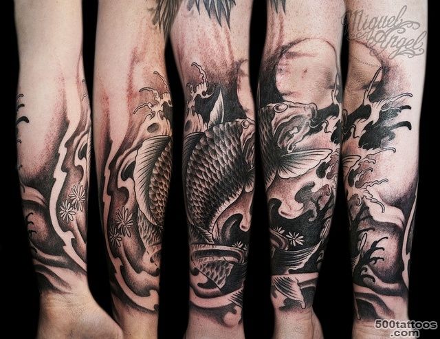 Koi carp tattoo by Miguel Angel tattoo, via Flickr  Koi Tattoos ..._27