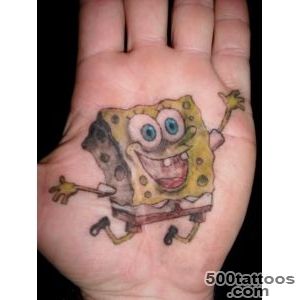 SpongeBob-Cartoon-Tattoo-On-Palm--Tattoobitecom_22jpg