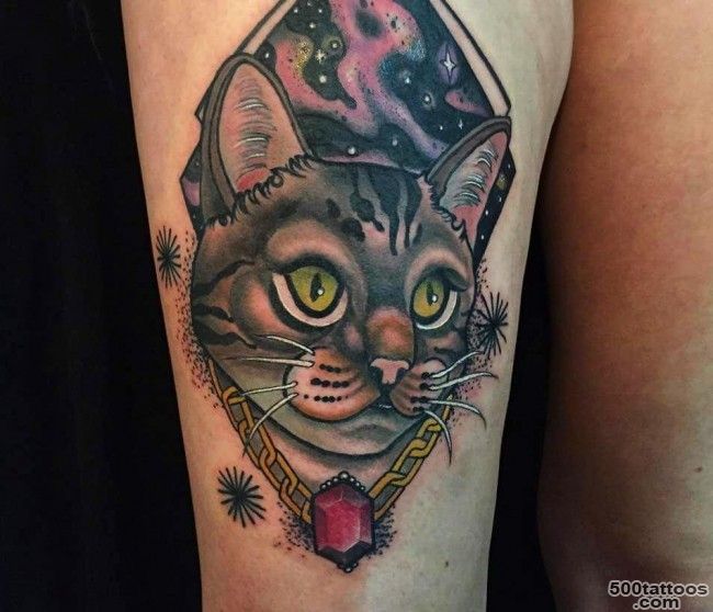 45 Cute Cat Tattoo designs and ideas   Spiritual luck_40