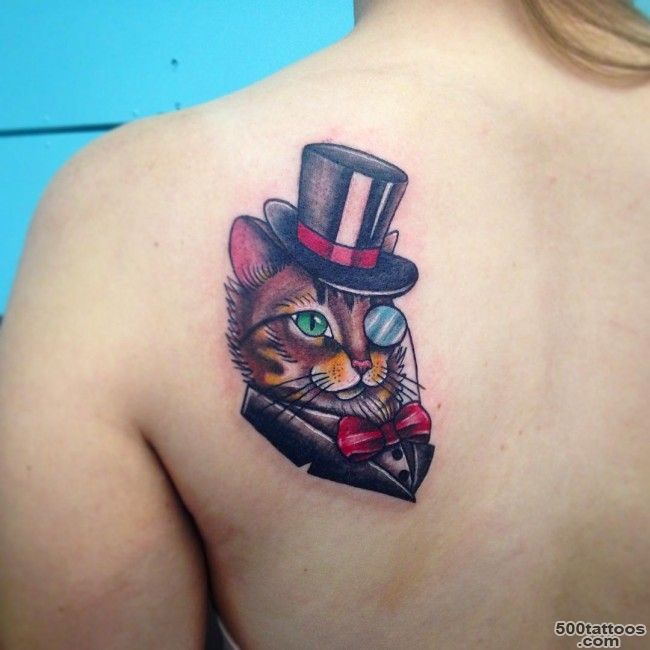 45 Cute Cat Tattoo designs and ideas   Spiritual luck_44