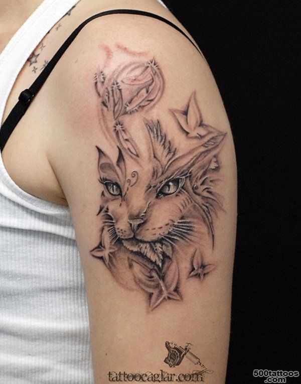 55 Examples of Cute Cat Tattoo  Art and Design_16