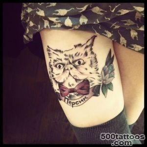 50 Cute And Lovely Cat Tattoos  Tattoos Me_45