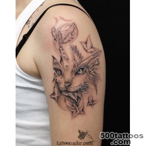 55 Examples of Cute Cat Tattoo  Art and Design_16