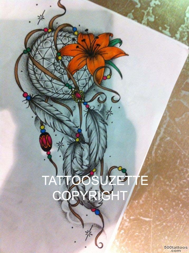 Dream Catcher Tattoo Ideas Stencils for Pinterest_23