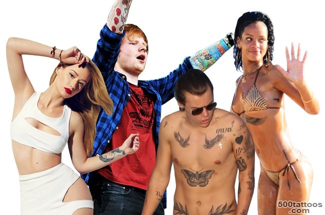 Celebrity Tattoos Miley Cyrus, Ed Sheeran, Rihanna amp More Get ..._39