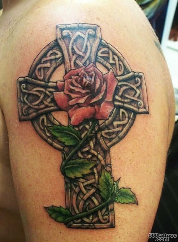 41 Simple and Detailed Celtic Cross Tattoos_1