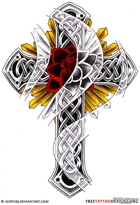 50 Cross Tattoos  Tattoo Designs of Holy Christian, Celtic and ..._22