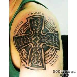 41 Simple and Detailed Celtic Cross Tattoos_17
