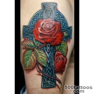 41 Simple and Detailed Celtic Cross Tattoos_29
