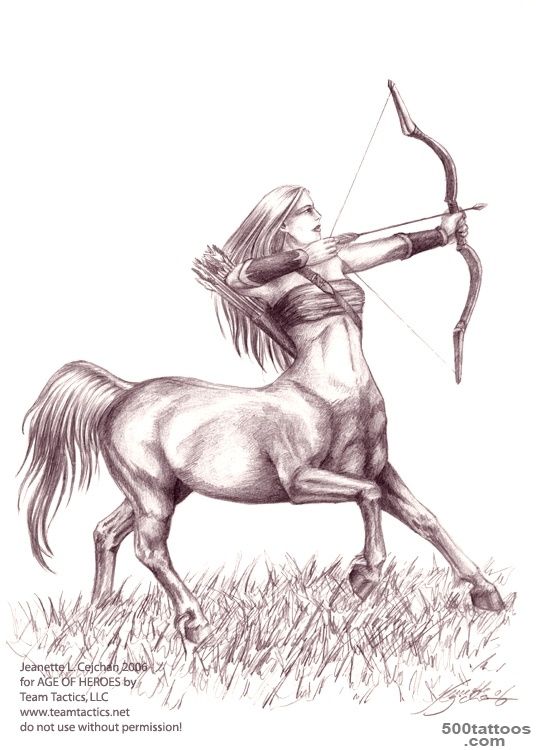 female centaur archer elfwood.com  Centaurs  Pinterest ..._43