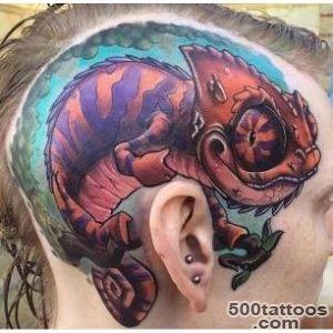 Smiling Chameleon Head tattoo  Best Tattoo Ideas Gallery_32