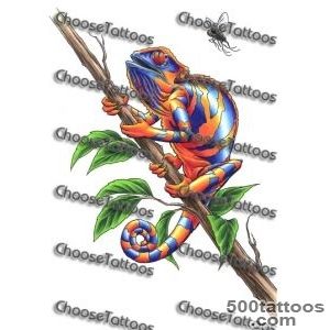 Tattoo Designs   Chameleon on Twig_26
