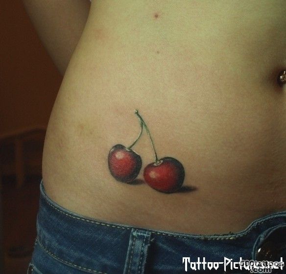 Cherry Tattoo On Hip  Tattoobite.com_15