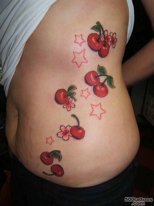 Top 40 Cute Cherry Tattoos for Girls_17