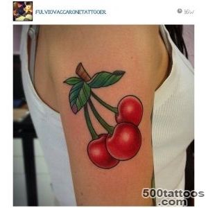 Instagram @fulviovaccaronetattooer cherries cherry #tattoo _43