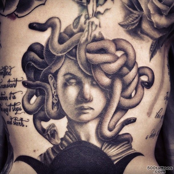 Beautiful work!! Black and grey Medusa tattoo by the talented ..._13