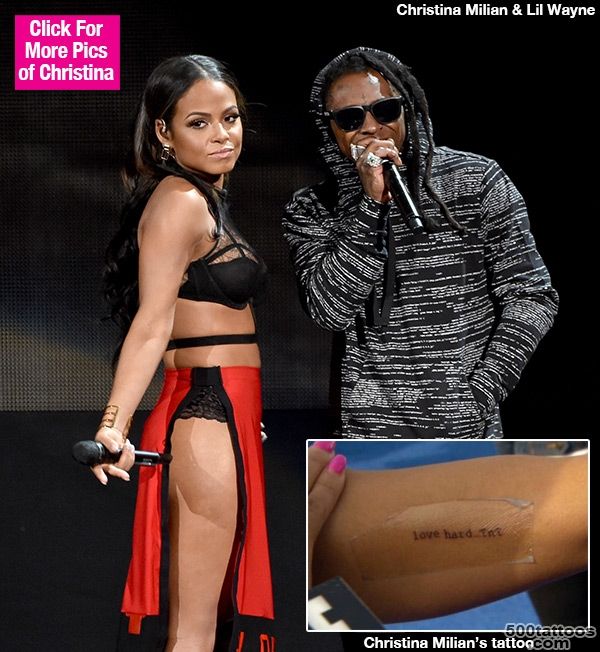 Christina Milian#39s Tattoo For Lil Wayne — What #39Love Hard TNT ..._37