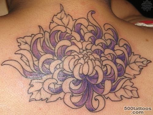 14+ Beautiful Chrysanthemum Tattoos For Girls_13