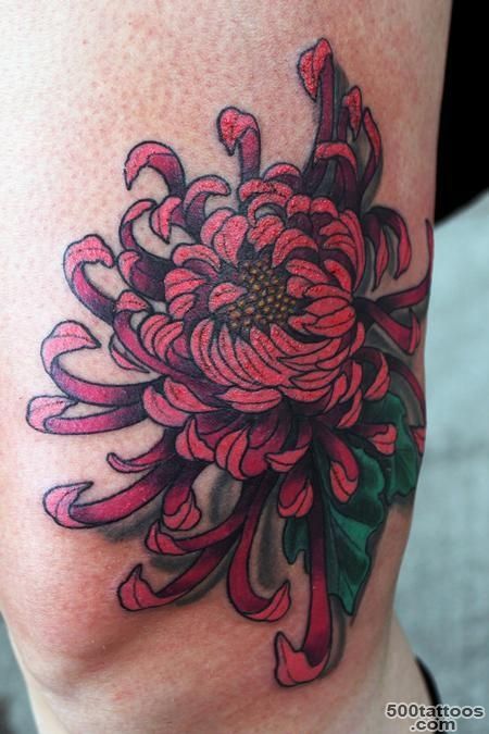 14+ Beautiful Chrysanthemum Tattoos For Girls_31
